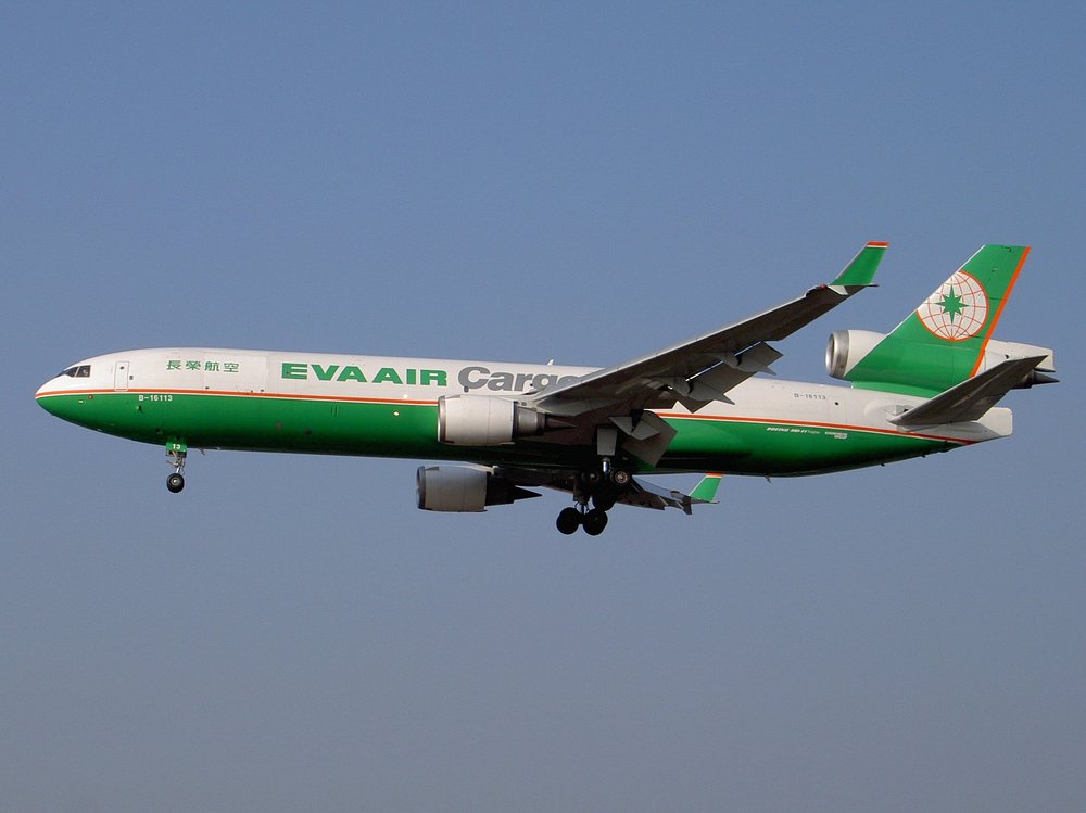 EVA Air-Flugzeug in der Luft