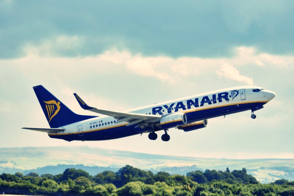 Ryanair Maschine beim Abflug