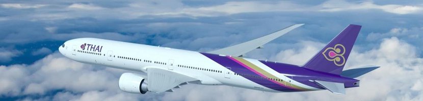Thai-Airways: Boeing 777 in der Luft