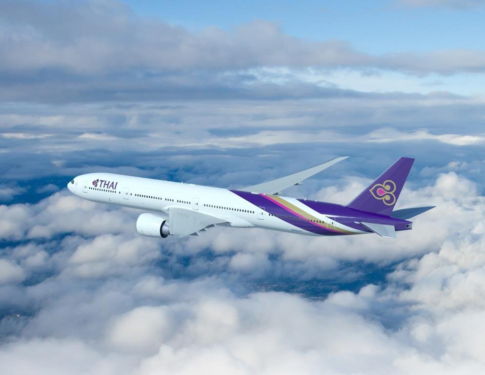 Thai-Airways: Boeing 777 in der Luft