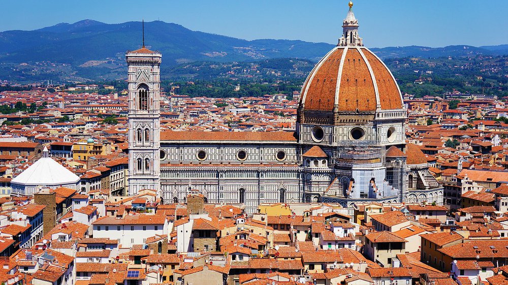 Blick über die Dächer von Florenz - mit der Kathedrale im Mittelpunkt
