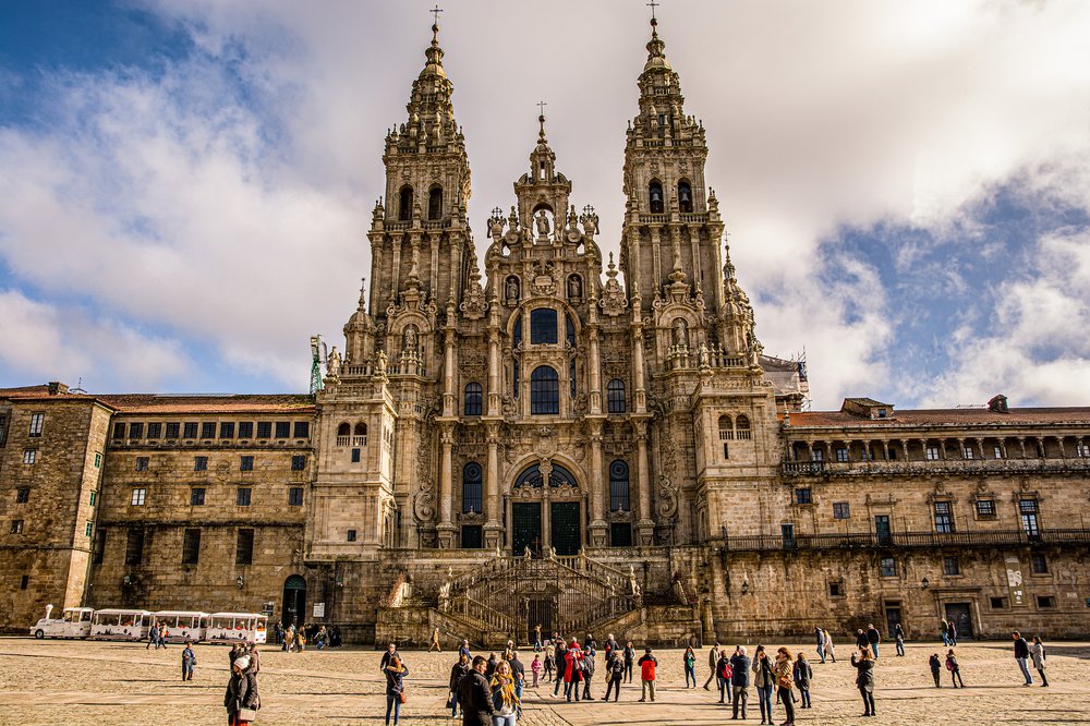 Die Kathedrale im spanischen Santiago de Compostella