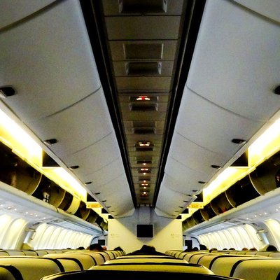 Boarding Kabine: Innenraum Flugzeug