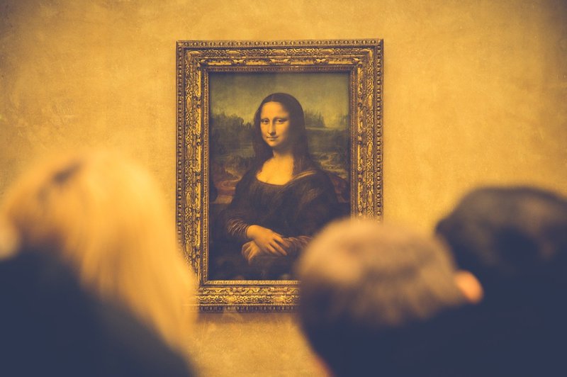 Das Ölgemälde der Mona-Lisa im Musée de Louvre