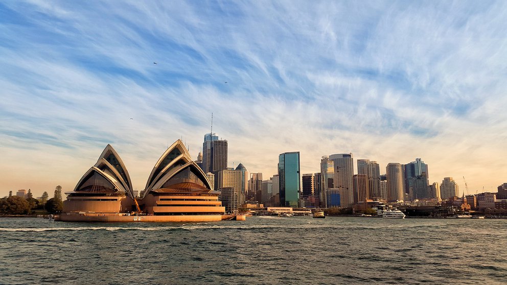 Opera House in Sydney im Sonnenuntergang