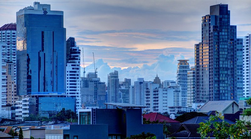 Hochhäuser in Thailands Metropole Bangkok